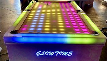 Glowing LED Pool Table Rental Let's Party