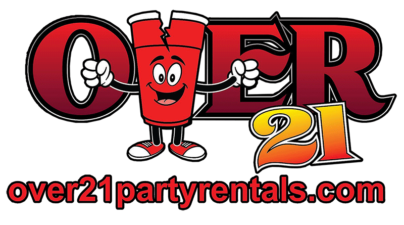 over 21 party rentals logo - We Rent the Cleanest Most Unique Party Rental Equipment Available